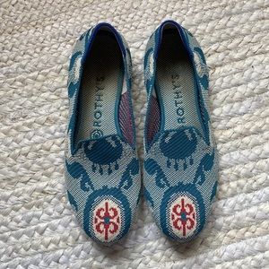 Rothy's Moroccan teal loafers